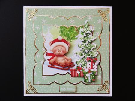 Santa Has Been, Card with Decoupage by Valerie Spowart