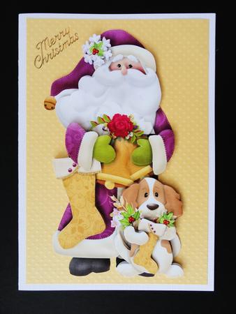 Shaped Card Mini-kit - Santa & His Dog by Valerie Spowart
