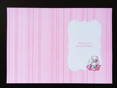 Wishing You a Purrfect Birthday Insert by Valerie Spowart