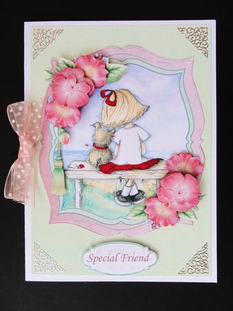 Special Friends Card Topper, Insert & Decoupage by Valerie Spowart