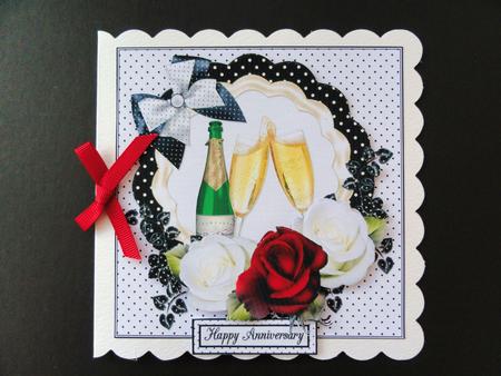 Champagne and Roses for My Love Quick Card by Valerie Spowart
