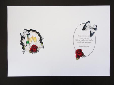 Champagne and Roses for My Love Quick Card Insert by Valerie Spowart