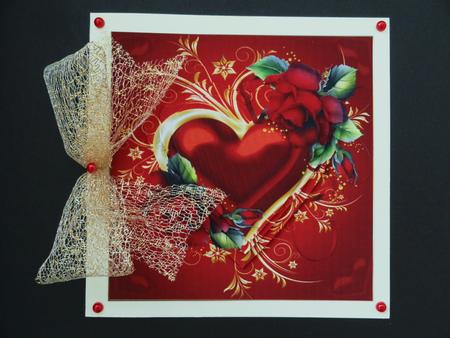 Drama Roses with Fancy Heart Shaped Pyramid by Valerie Spowart