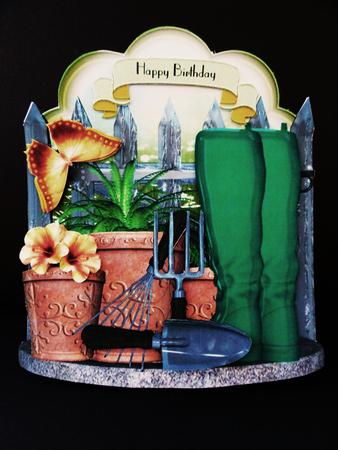 Gardening Time Shaped Card Kit by Valerie Spowart