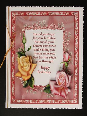 Edwardian Roses Decoupage with Verse by Valerie Spowart