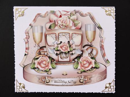 Soft Rose Wedding Invitation with Coach and Roses by Valerie Spowart