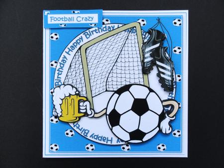Football and a Pint Blue by Valerie Spowart