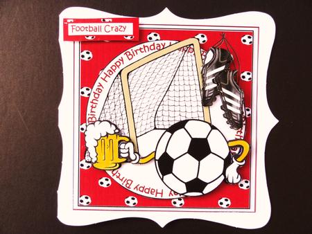 Football and a Pint Red by Valerie Spowart