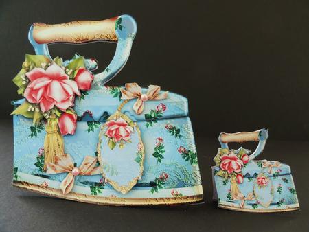 Vintage Decorative Hand Iron with Roses by Valerie Spowart