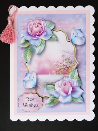 Pretty Pastel Roses & Butterflies by Valerie Spowart