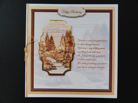 Running Rivers Card with Shaped Layers and Verse by Valerie Spowart