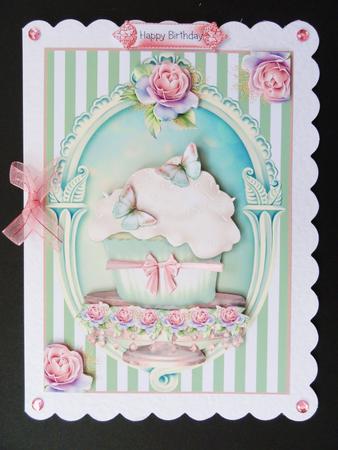 The Shabby Chic Birthday Cupcake Topper by Valerie Spowart