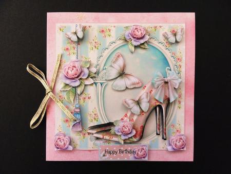 Step Back in Time Shoes Card Front Kit with Insert by Valerie Spowart