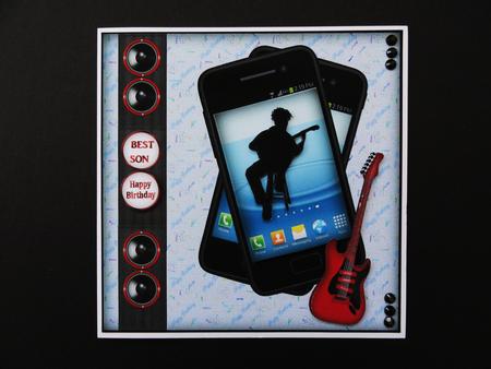 Teen Playing the Guitar in a Smartphone Sbs by Valerie Spowart