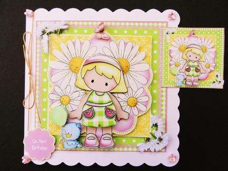 Cute Daisy May Card Front Kit by Valerie Spowart