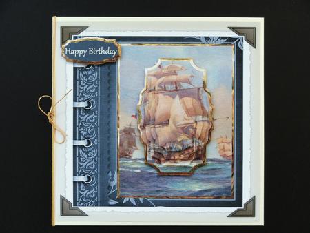 Sailing the Ocean Card with Shaped Layers by Valerie Spowart