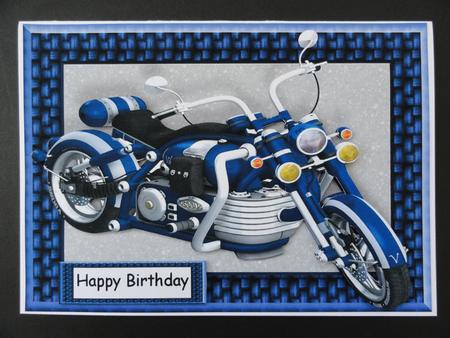 Beautiful Blue Motorbike by Valerie Spowart