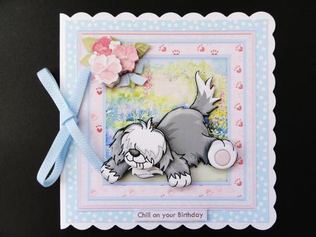 Chilled Out Dog 8x8 Mini Kit & Decoupage by Valerie Spowart