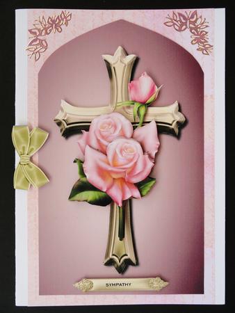Arch Topper Roses Cross Sympathy by Valerie Spowart
