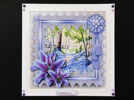 Bleu Bell Woods in Lace Frame by Valerie Spowart