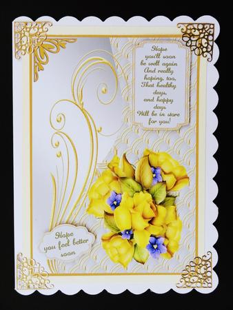Golden Roses Get Well and Thankyou by Valerie Spowart
