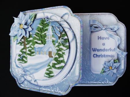 Christmas Scene Shaped Side Fold Card Kit by Valerie Spowart