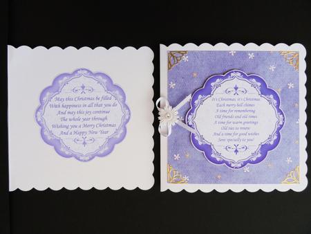 Christmas Verses Toppers or Inserts Purple by Valerie Spowart