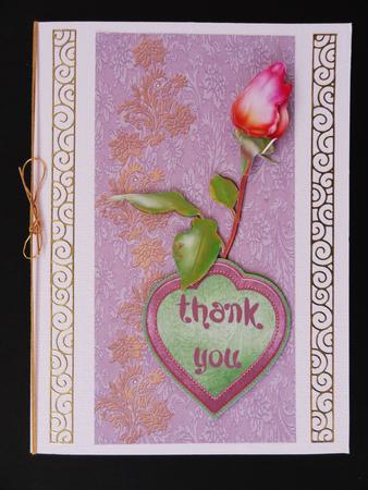 Someone Special Rosebud Dl Card - Thank You, Thinking of You by Valerie Spowart