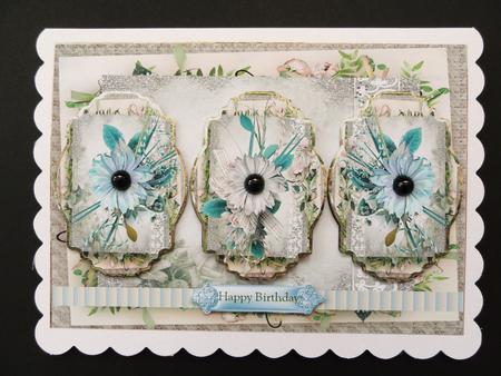 Mixed Daisy Panel Card and Toppers by Valerie Spowart
