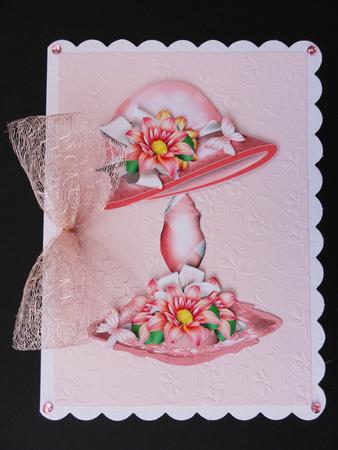 Pretty Fashion Retro Soft Rose Hat by Valerie Spowart