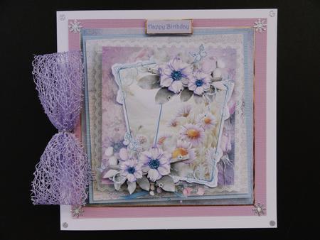 Daisies by the Wayside Card with Twin Frame by Valerie Spowart
