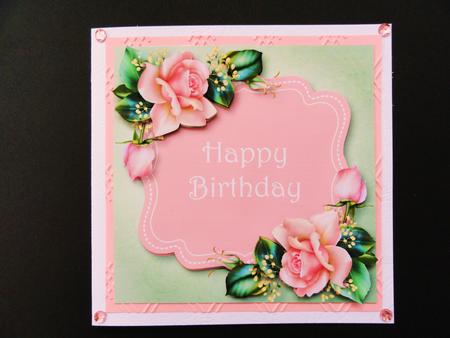 Pale Pink Roses Birthday Mini Kit by Valerie Spowart
