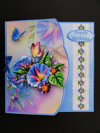 Morning Glory Shaped Edge Card Mini Kit by Valerie Spowart