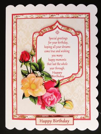 Bouquet of Roses Decoupage with Verse by Valerie Spowart