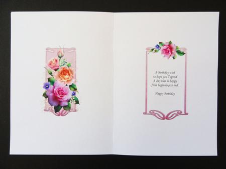 Spring Roses with Butterflies Quick Card Insert by Valerie Spowart