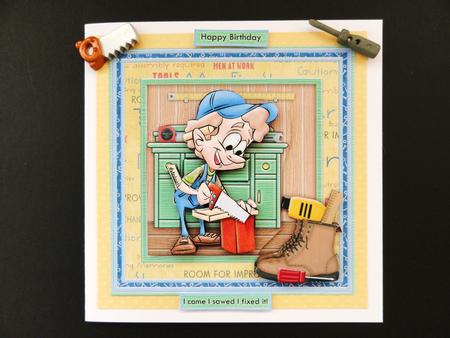 I Came I Sawed I Fixed It 8x8 Tool Shed Mini Kit by Valerie Spowart