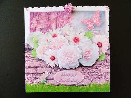 Garden Wall with Pink and White Flowers by Valerie Spowart