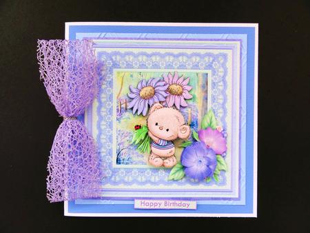 Daisy Ted 8x8 Mini Kit & Decoupage by Valerie Spowart