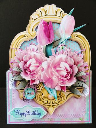 Floral Frames Tent Card Mini-kit - Dusky Rose by Valerie Spowart