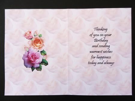 Bestow the Roses Birthday Insert by Valerie Spowart