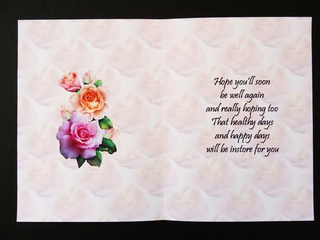 Bestow the Roses Get Well Insert by Valerie Spowart