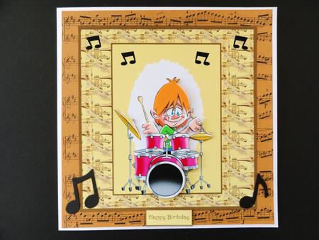 Drummer Boy Card with Decoupage by Valerie Spowart