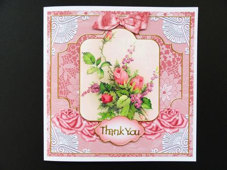 Pink Roses Easter Wishes Special 8in Tag N' Envelope Kit by Valerie Spowart