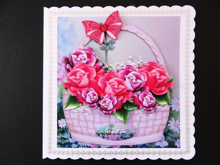 Basket Roses & Butterfly Bow Mini Kit by Valerie Spowart