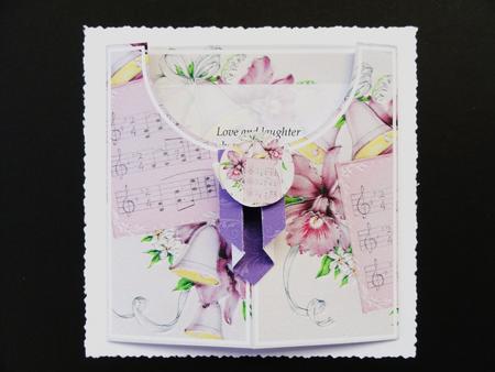 Orchid Violin 8in Drape Gatefold Card Kit by Valerie Spowart
