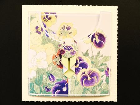 Pansies 8in Drape Gatefold Card Kit by Valerie Spowart