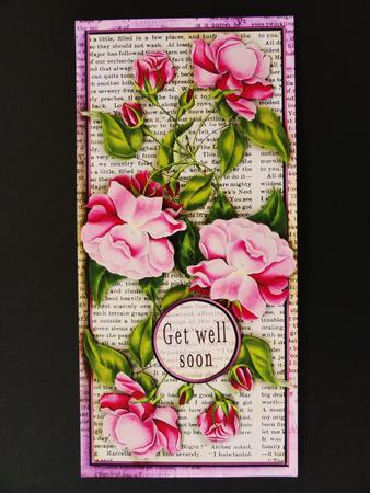 Dl Card with Inlet 256 All About Flowers Violet by Valerie Spowart