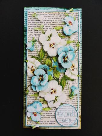 Dl Card with Inlet 2598 All About Flowers Lilac by Valerie Spowart