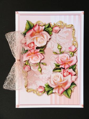 Pink Roses & Lace by Valerie Spowart
