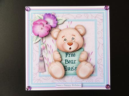 Free Bear Hugs All Occasions 8x8 Mini Kit & Decoupage by Valerie Spowart